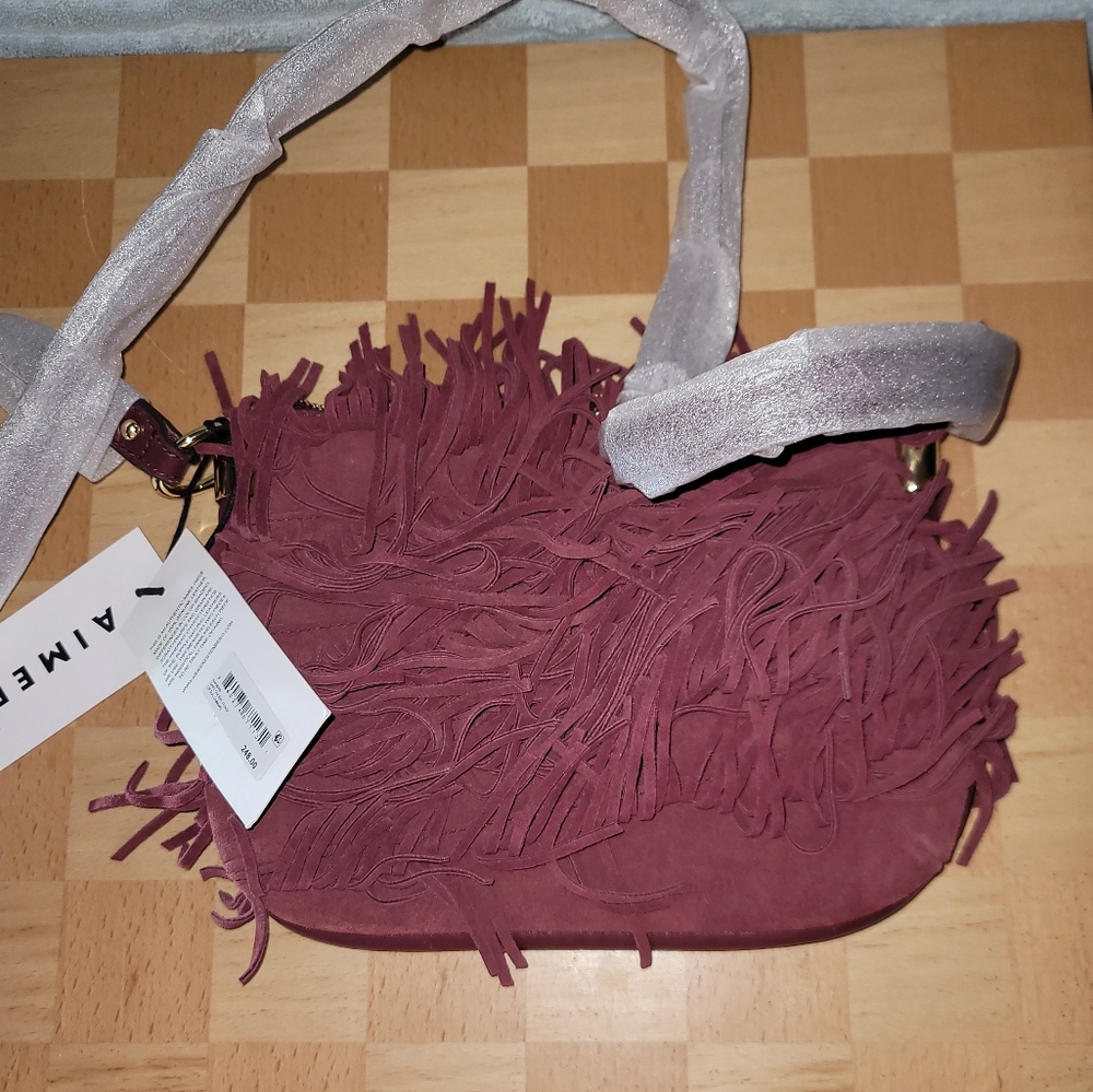 Aime Leon Dore Purple Fringe Crossbody Bag